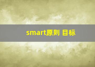 smart原则 目标